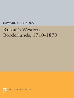 cover image of Russia's Western Borderlands, 1710-1870